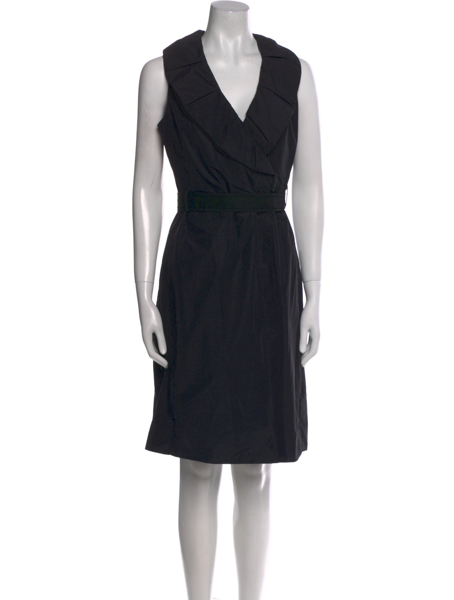 Akris Punto V-Neck Knee-Length Dress
