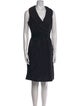 Akris Punto V-Neck Knee-Length Dress