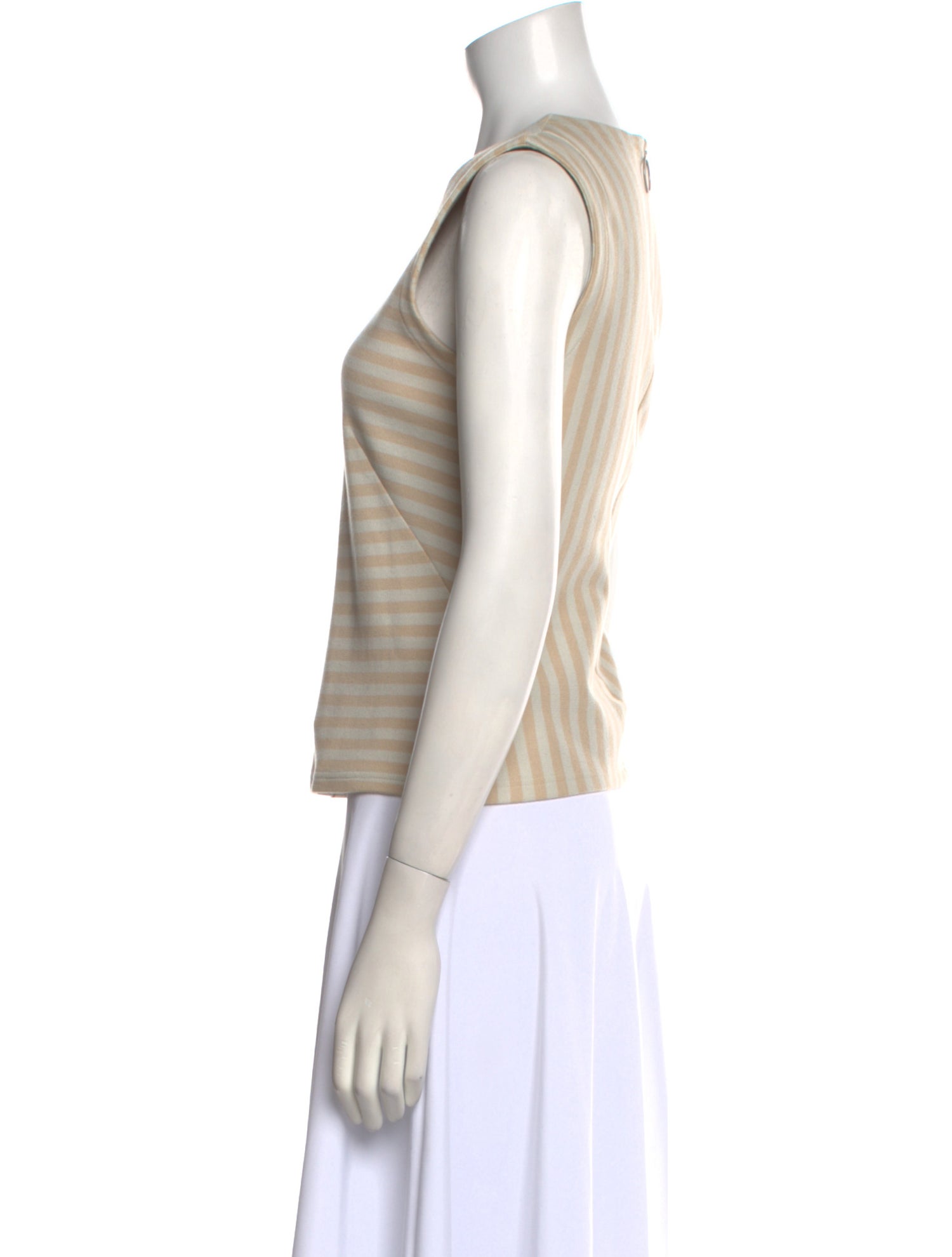 Akris Punto Striped Crew Neck Top