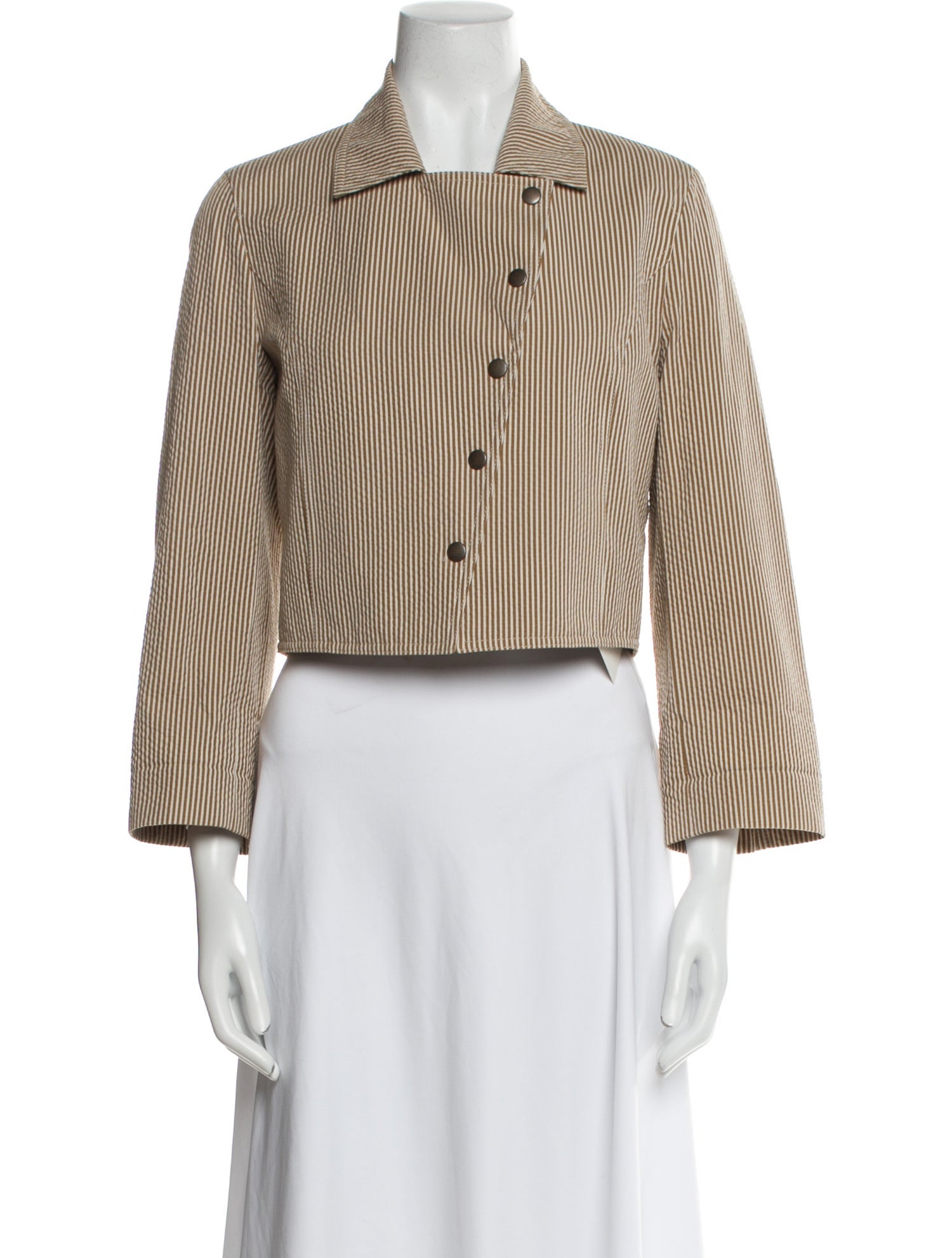 Akris Punto Striped Evening Jacket