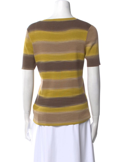 Akris Punto Striped Scoop Neck T-Shirt