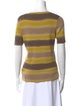 Akris Punto Striped Scoop Neck T-Shirt