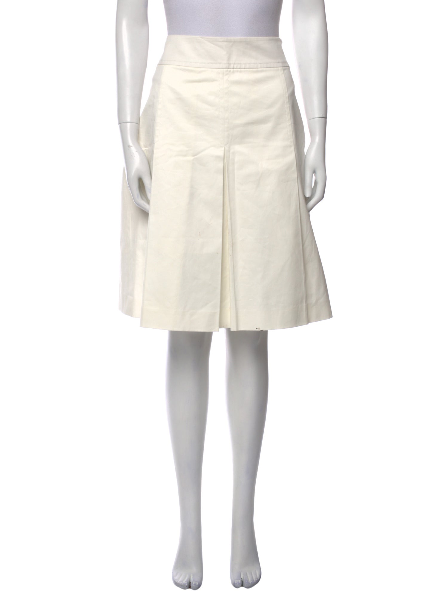 Akris Punto Pleated Accents Knee-Length Skirt