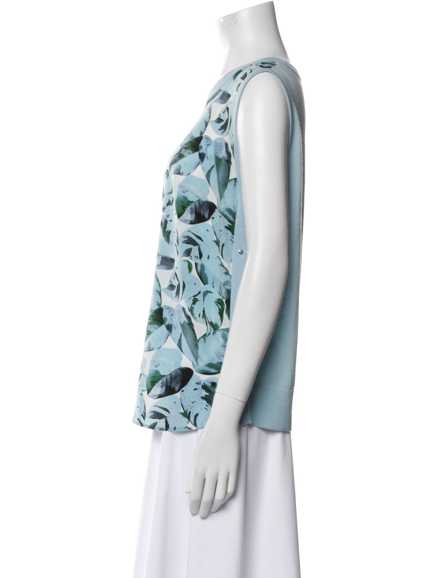 Akris Punto Virgin Wool Printed Blouse w/ Tags