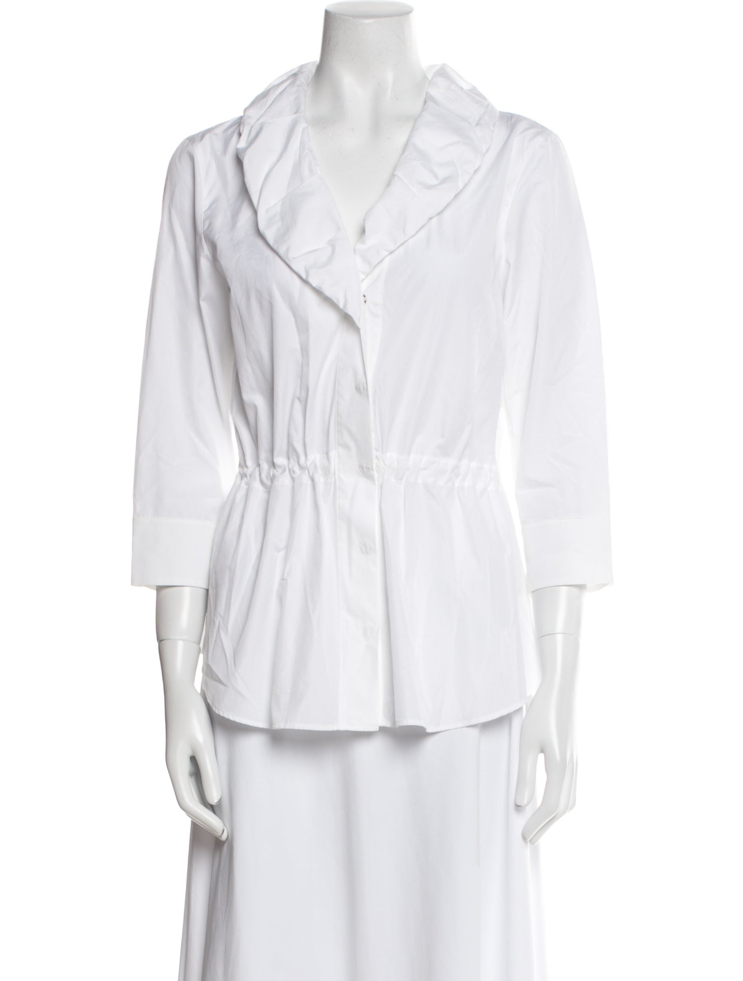 Akris Punto V-Neck Three-Quarter Sleeve Tunic