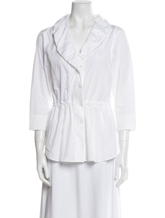 Akris Punto V-Neck Three-Quarter Sleeve Tunic