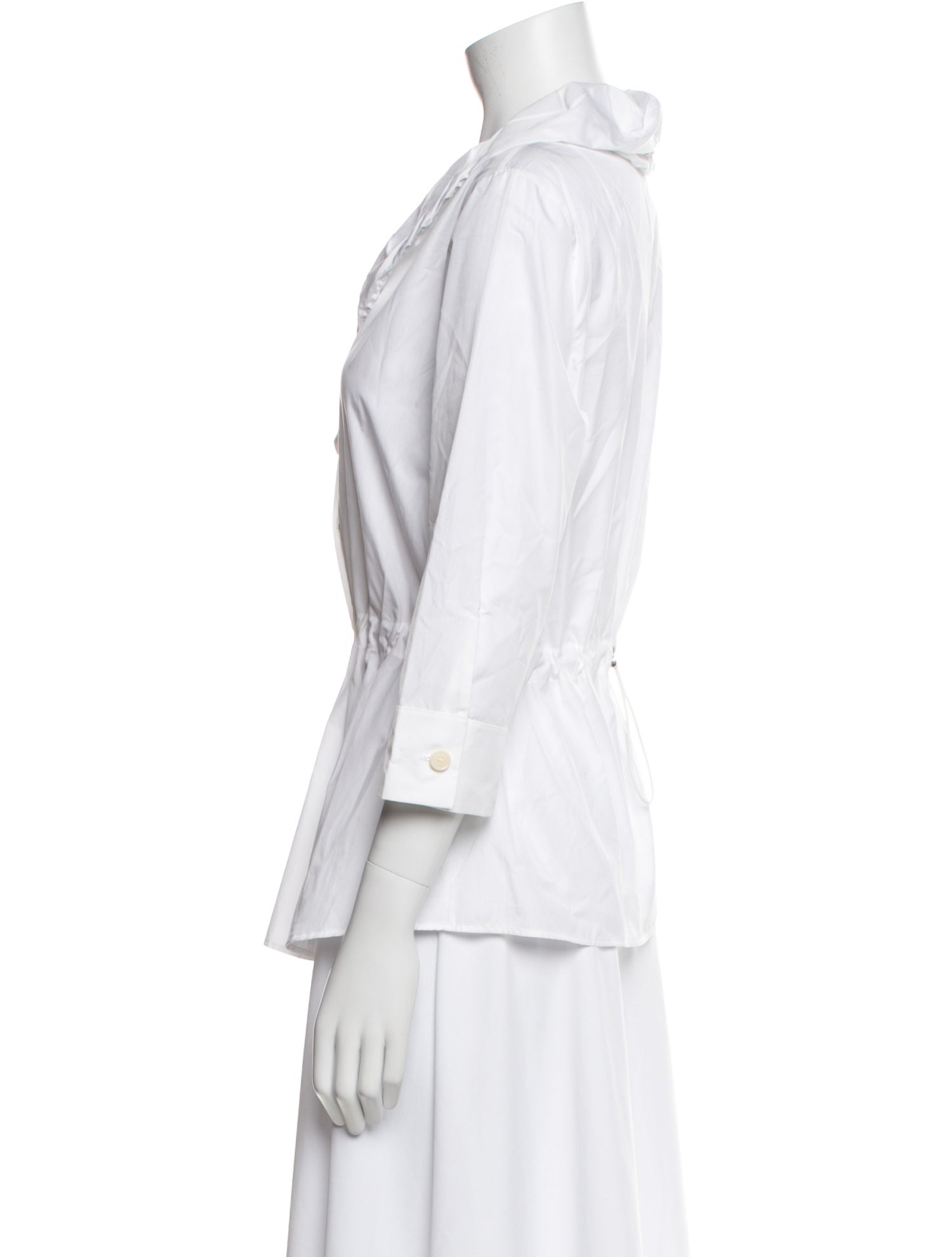 Akris Punto V-Neck Three-Quarter Sleeve Tunic