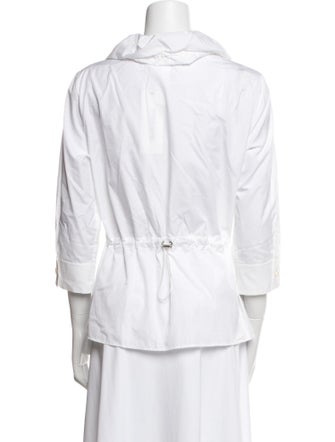 Akris Punto V-Neck Three-Quarter Sleeve Tunic