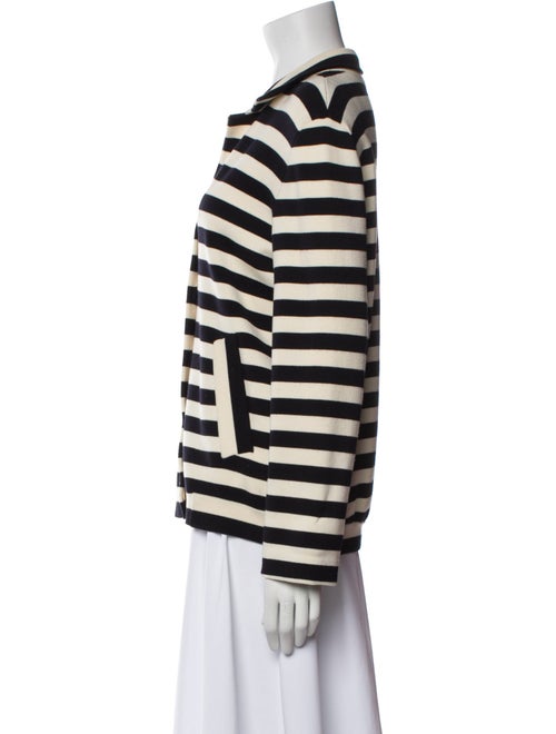 Akris Punto Wool Striped Button-Up Top