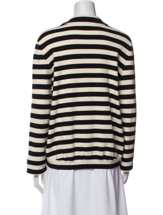 Akris Punto Wool Striped Button-Up Top