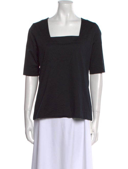 Akris Punto Square Neckline Short Sleeve Top