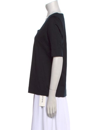 Akris Punto Square Neckline Short Sleeve Top