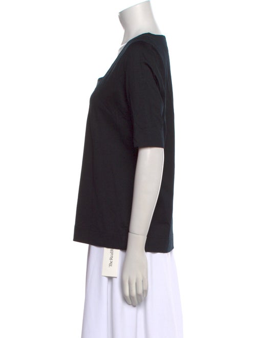 Akris Punto Square Neckline Short Sleeve Top