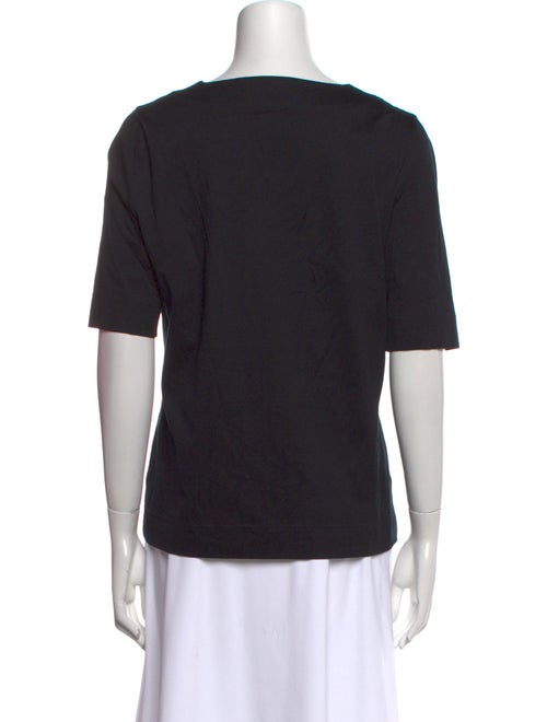 Akris Punto Square Neckline Short Sleeve Top