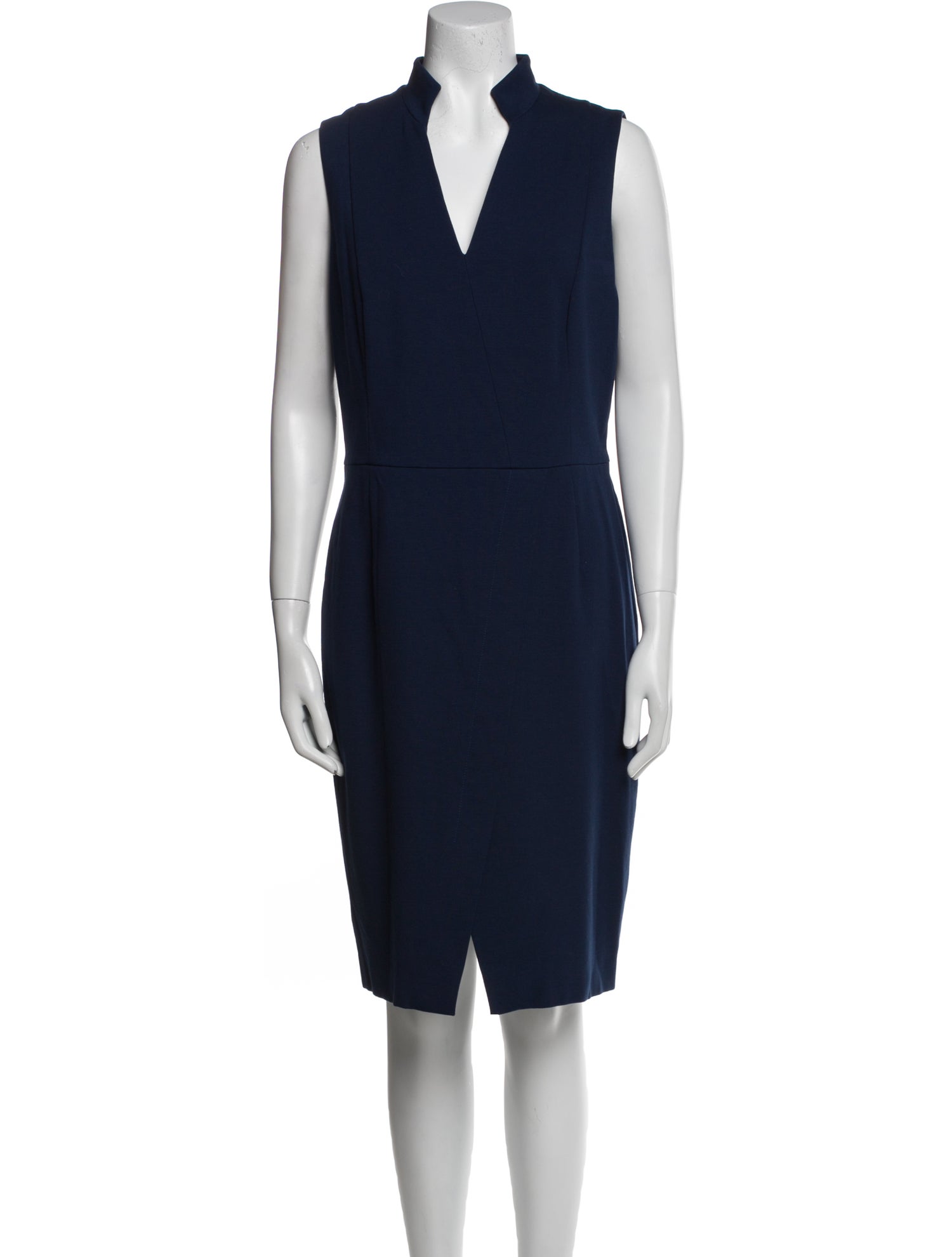 Akris Punto V-Neck Midi Length Dress