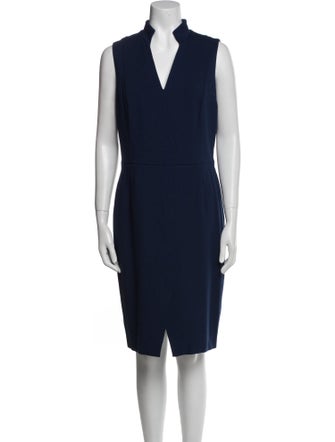 Akris Punto V-Neck Midi Length Dress
