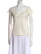 Akris Punto V-Neck Short Sleeve Top