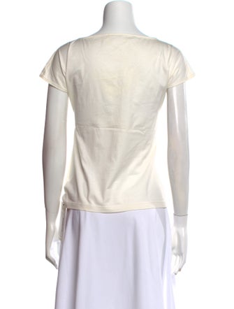 Akris Punto V-Neck Short Sleeve Top