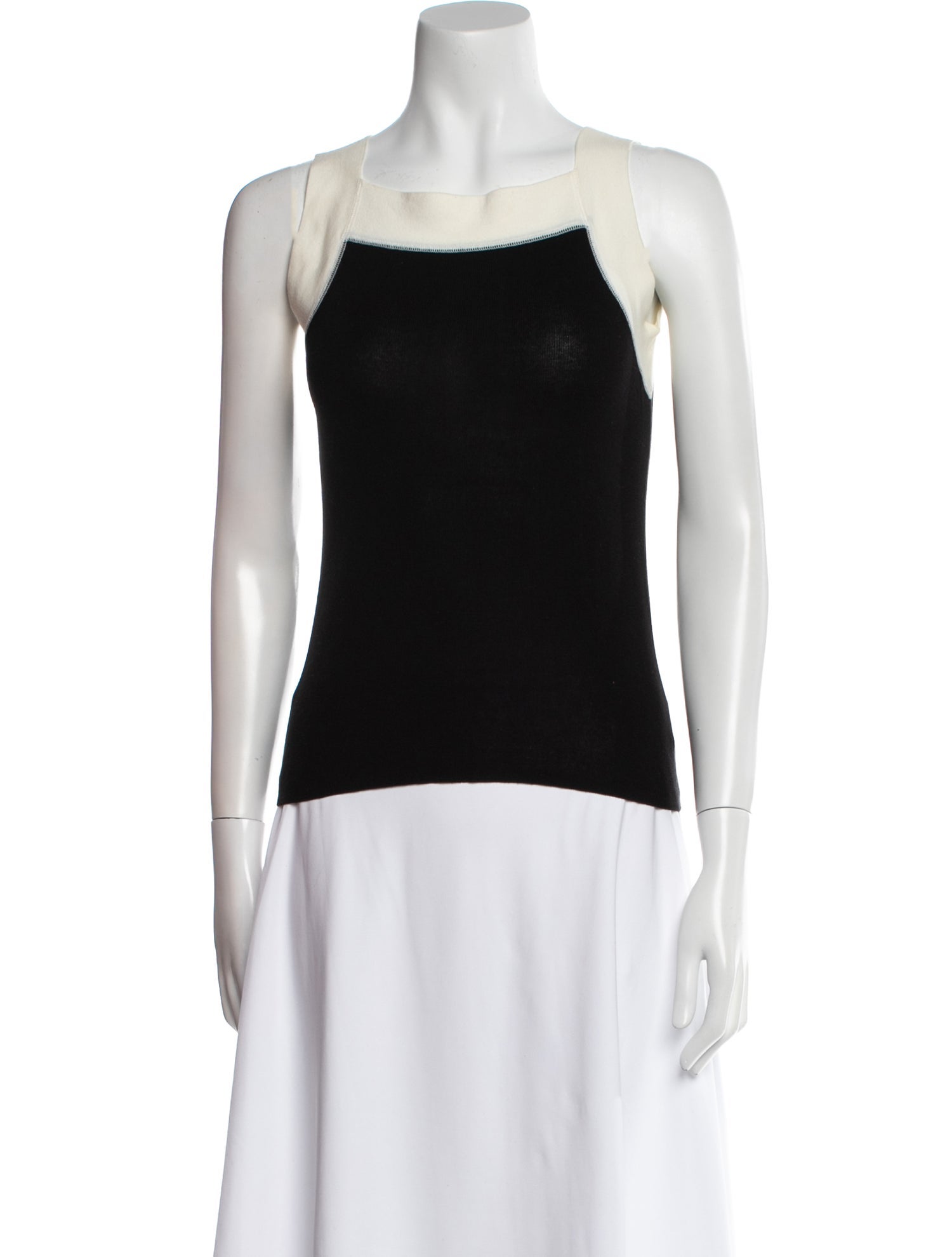 Akris Punto Square Neckline Sleeveless Top