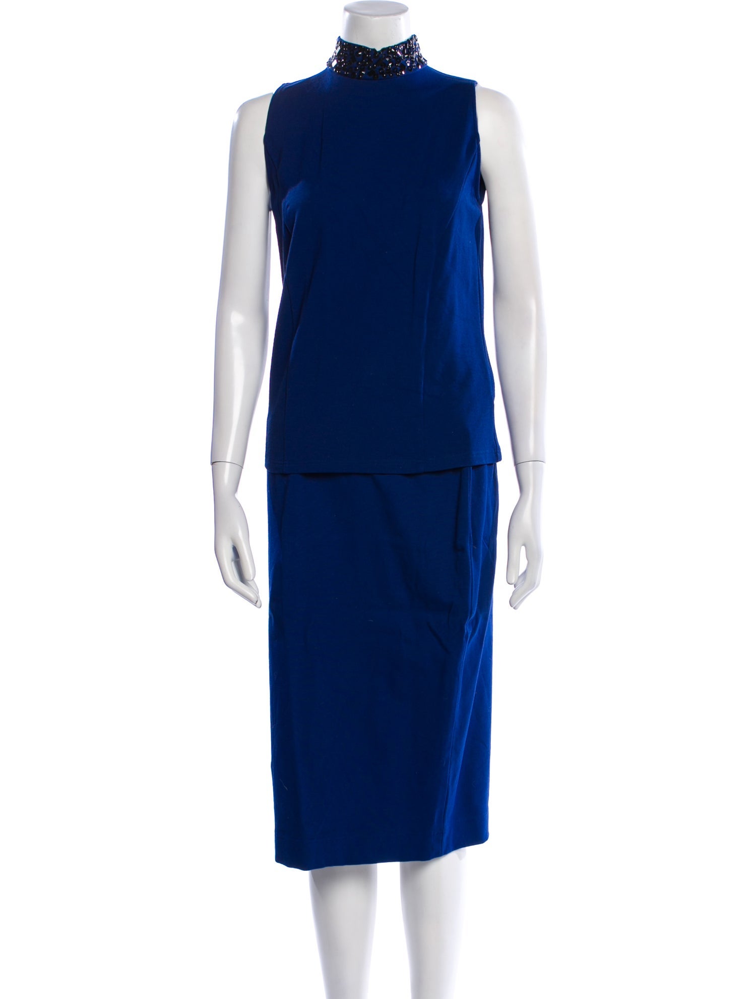 Akris Punto Beaded Accents Skirt Set