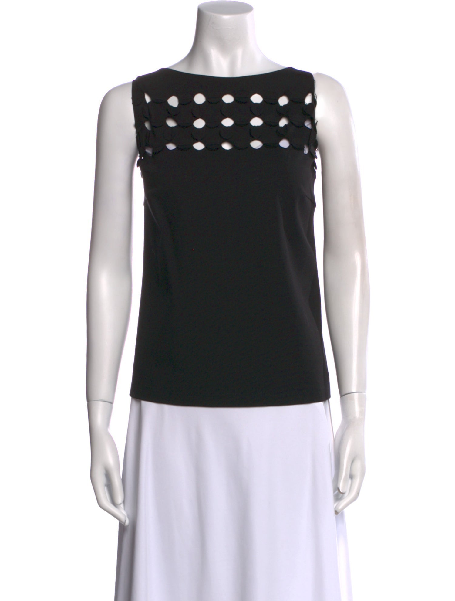 Akris Punto Bateau Neckline Sleeveless Top