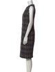 Akris Punto Tweed Pattern Midi Length Dress