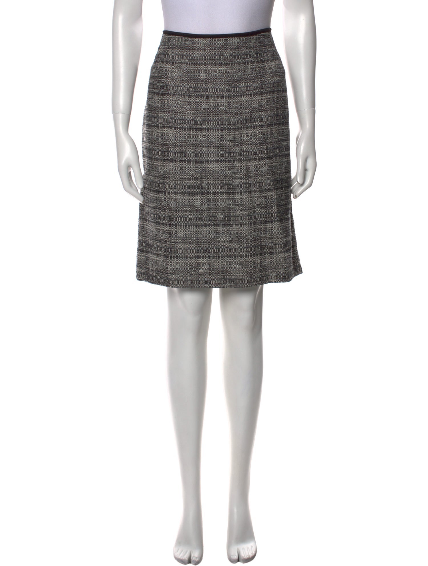 Akris Punto Tweed Pattern Knee-Length Skirt