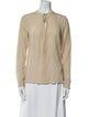 Akris Punto Silk Tie Neck Button-Up Top