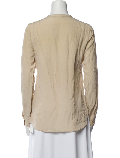 Akris Punto Silk Tie Neck Button-Up Top