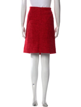Akris Punto Embroidered Accent Knee-Length Skirt
