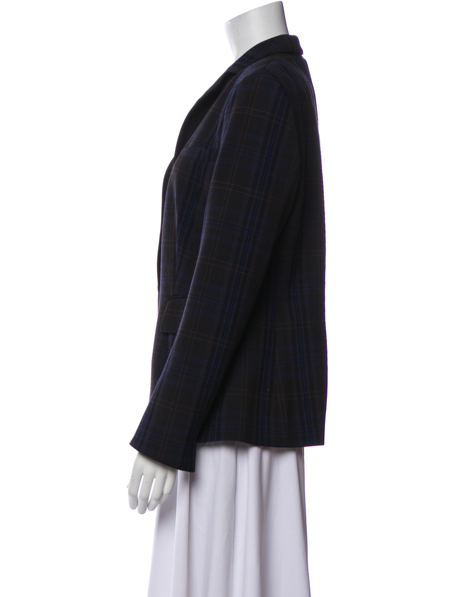 Akris Punto Wool Plaid Print Blazer