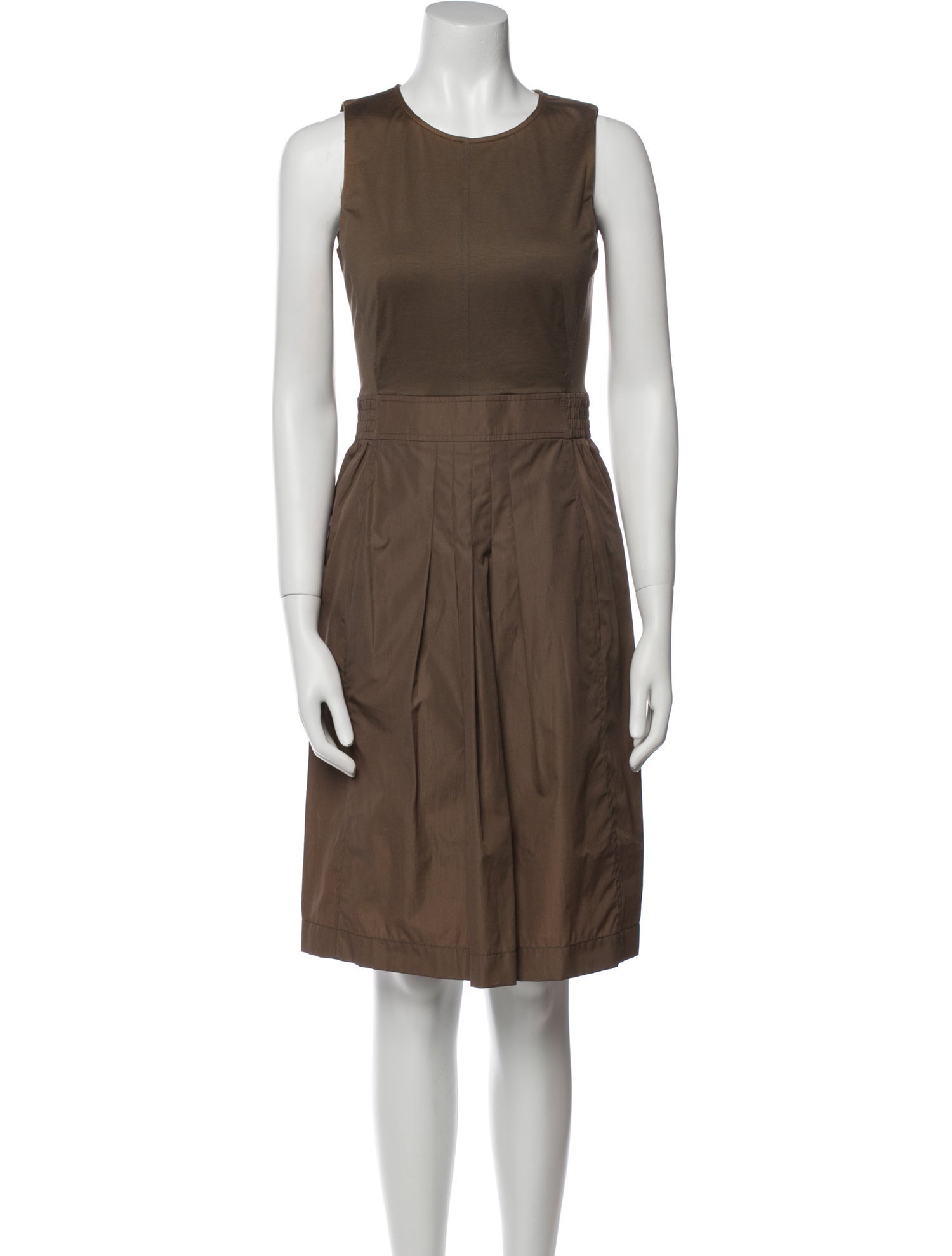 Akris Punto Scoop Neck Knee-Length Dress