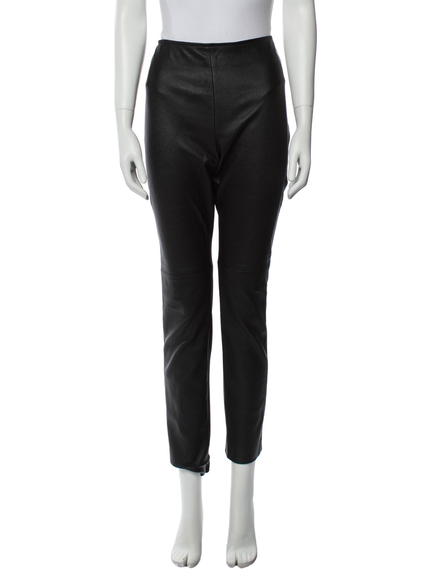 Akris Punto Lamb Leather Straight Leg Pants