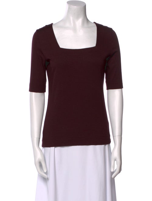 Akris Punto Square Neckline Short Sleeve Top