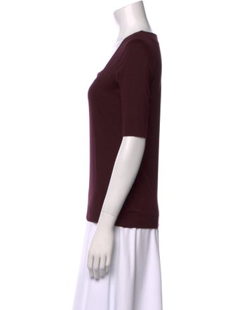 Akris Punto Square Neckline Short Sleeve Top