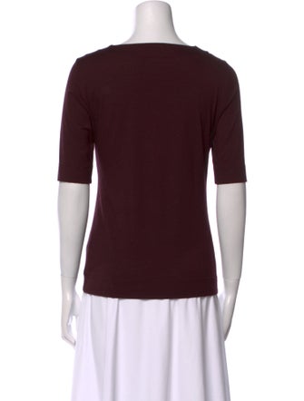 Akris Punto Square Neckline Short Sleeve Top