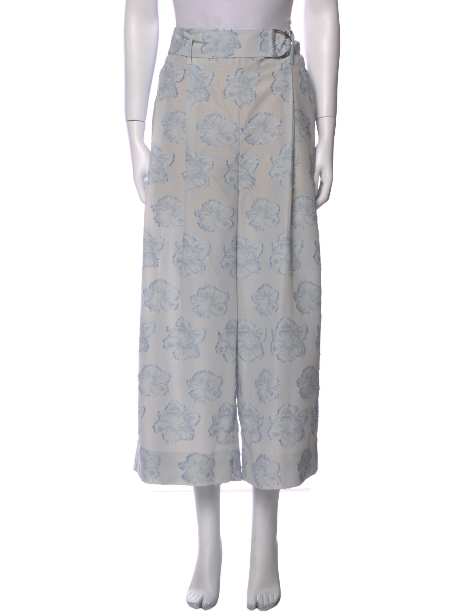 Akris Punto Floral Print Wide Leg Pants