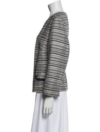 Akris Punto Silk Striped Evening Jacket