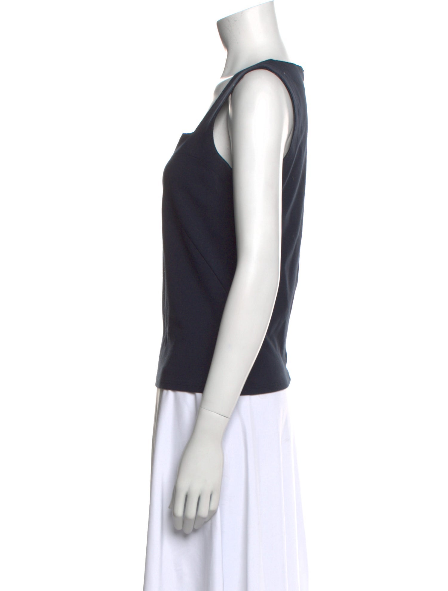 Akris Punto Square Neckline Sleeveless Top