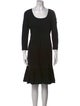 Akris Punto Scoop Neck Knee-Length Dress