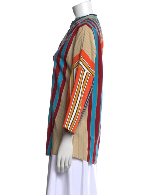 Akris Punto Striped V-Neck Blouse