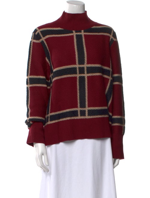Akris Punto Virgin Wool Plaid Print Sweater