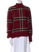 Akris Punto Virgin Wool Plaid Print Sweater