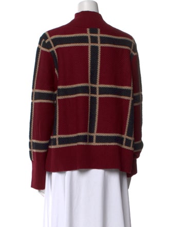 Akris Punto Virgin Wool Plaid Print Sweater