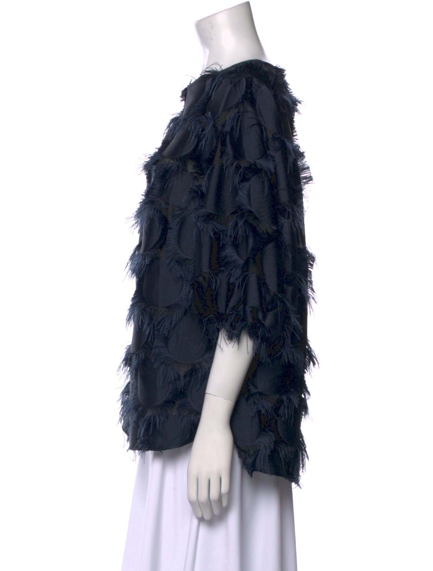 Akris Punto Lace Pattern Bateau Neckline Blouse