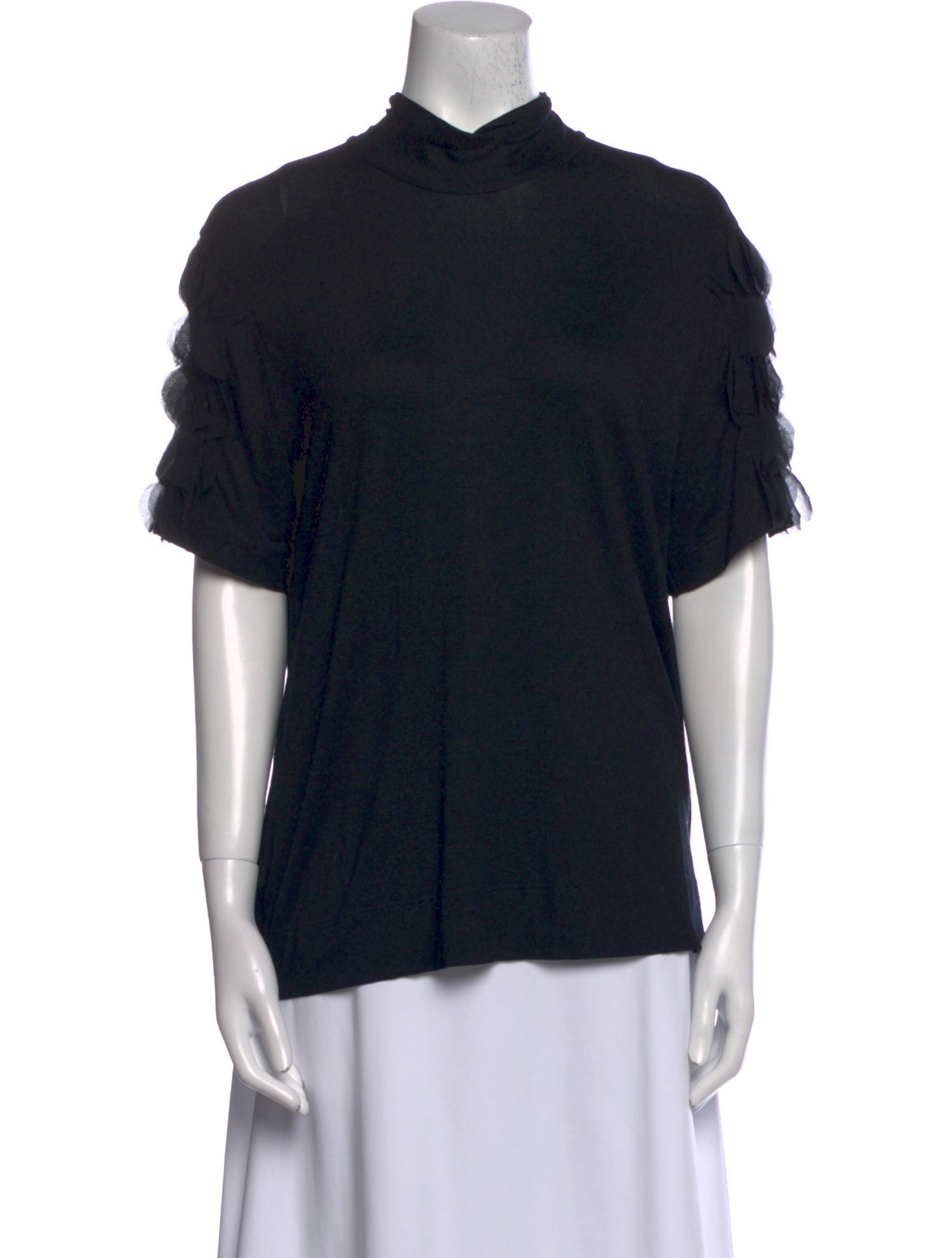 Akris Punto Mock Neck Short Sleeve T-Shirt