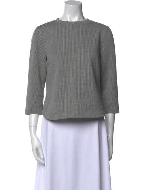 Akris Punto Striped Bateau Neckline Crop Top