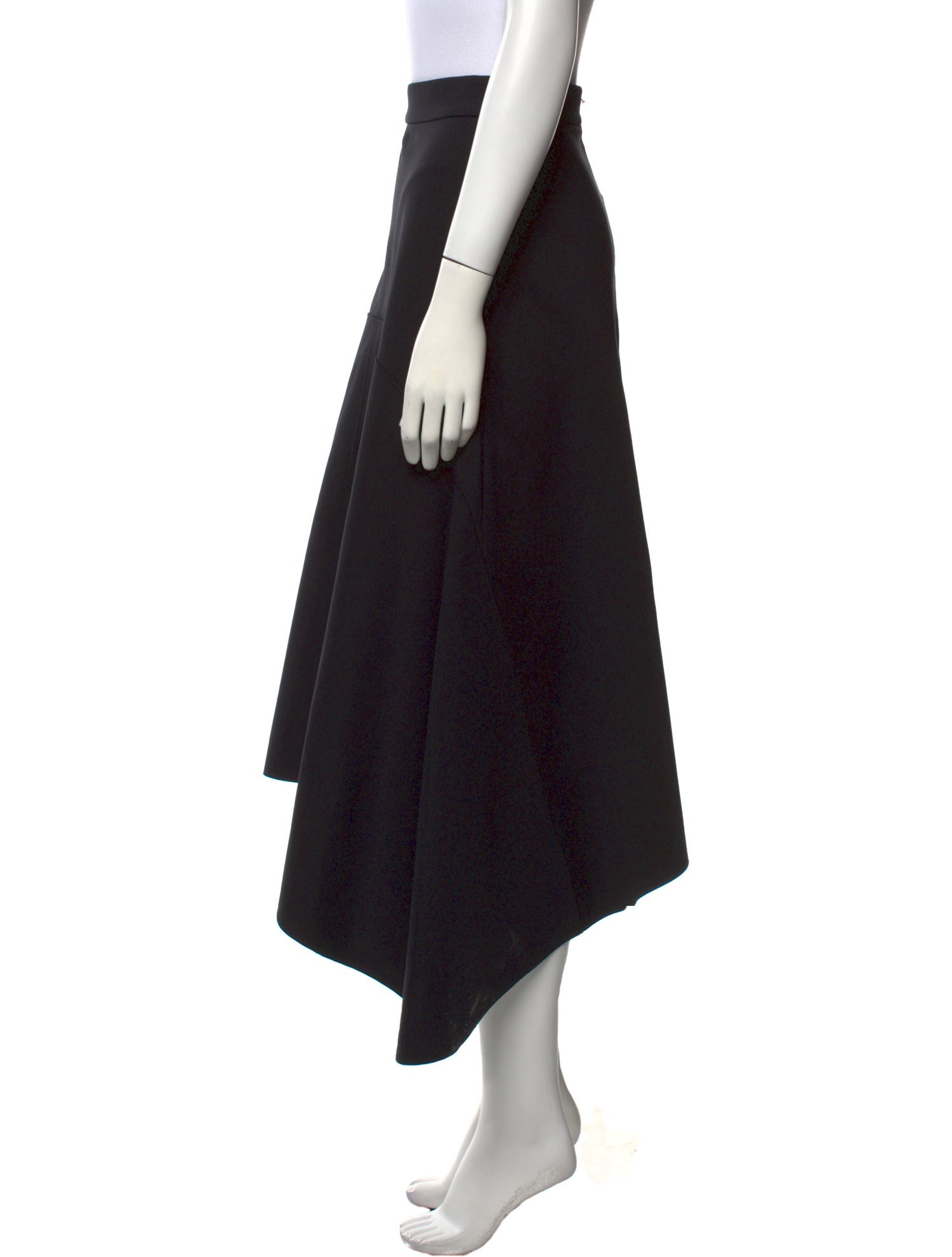 Akris Punto Raw-Edge Trim Knee-Length Skirt