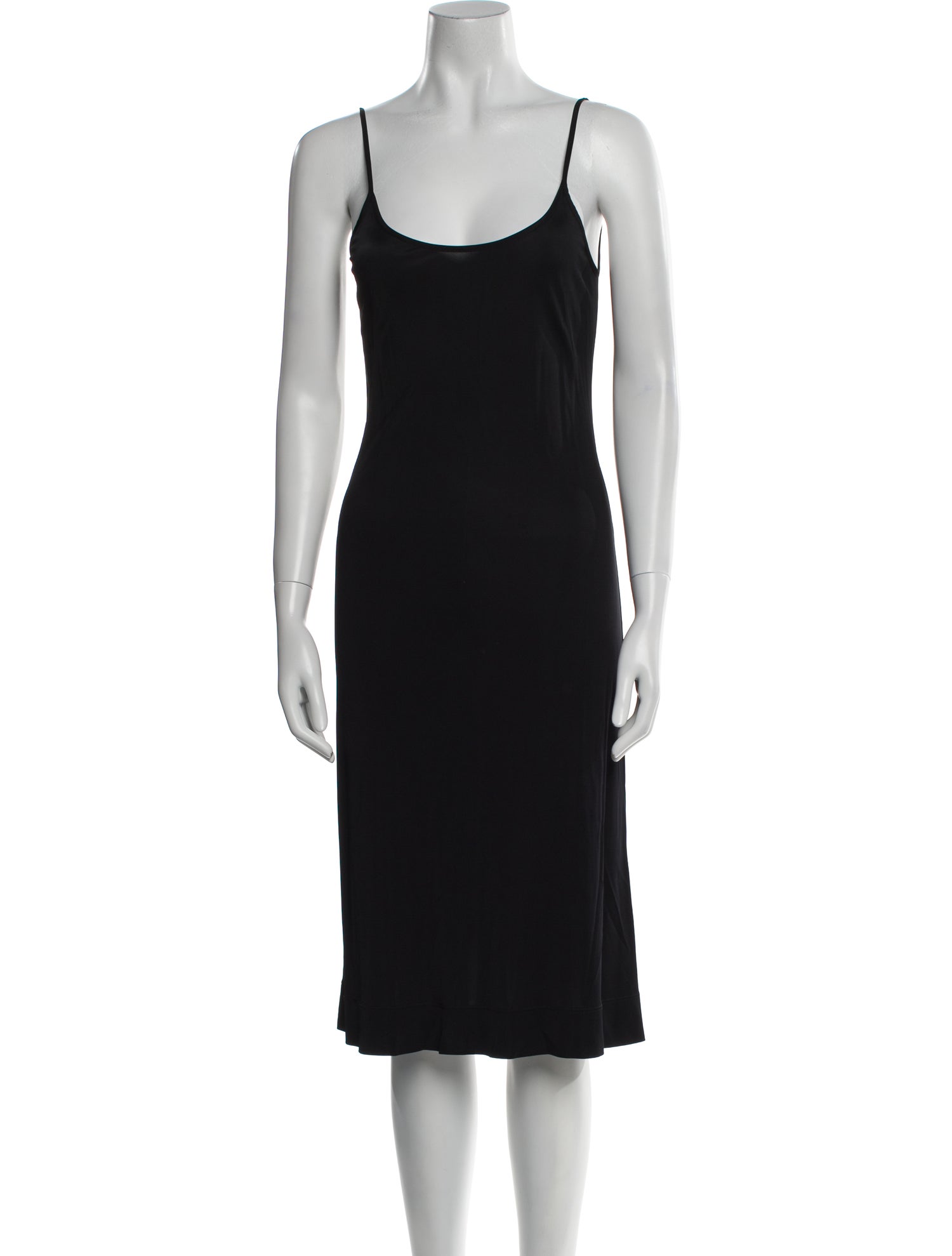 Akris Punto Scoop Neck Midi Length Dress