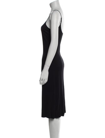 Akris Punto Scoop Neck Midi Length Dress